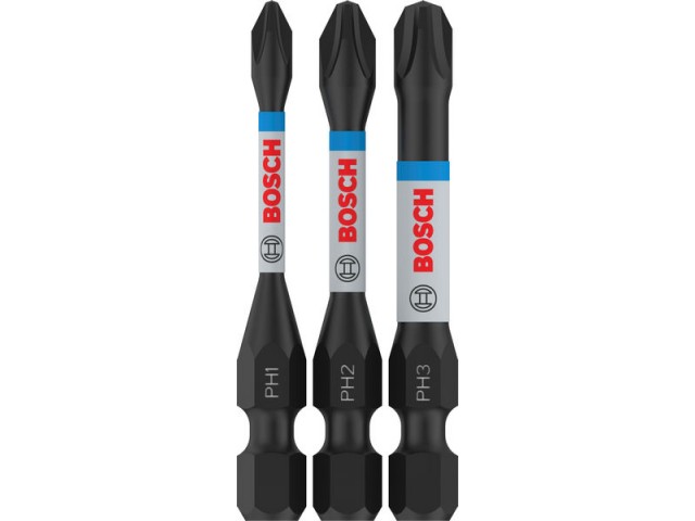 3-delni komplet vijačnih nastavkov Bosch, PH1 x 55, PH2 x 55, PH3x 55 mm, 2608522491